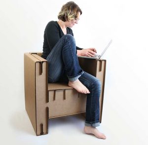 fauteuil en carton personnalisable, gamme O2G